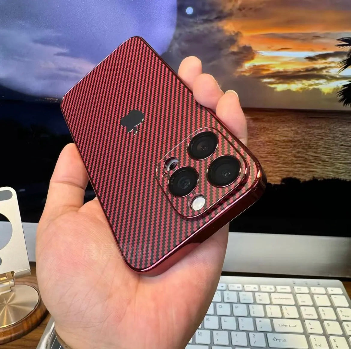 Apple 15~12 ultra-thin carbon fiber texture protective case