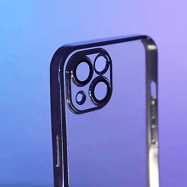 جراب هاتف محمول شفاف من Apple مقاس 16-12 مزود بغشاء عدسة مطلي بالكهرباء لا يتحول إلى اللون الأصفر ببساطة