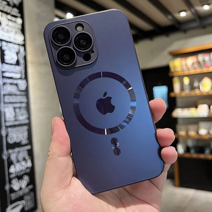 Apple16/15/14/13/12 comes with lens film AG streamer magnetic matte phone case