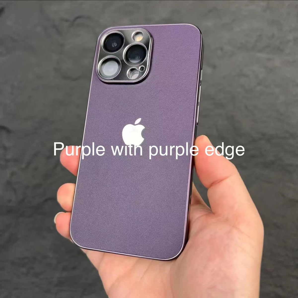 Metal goggles ultra-thin PC electroplated leather pattern hard shell iPhone phone case