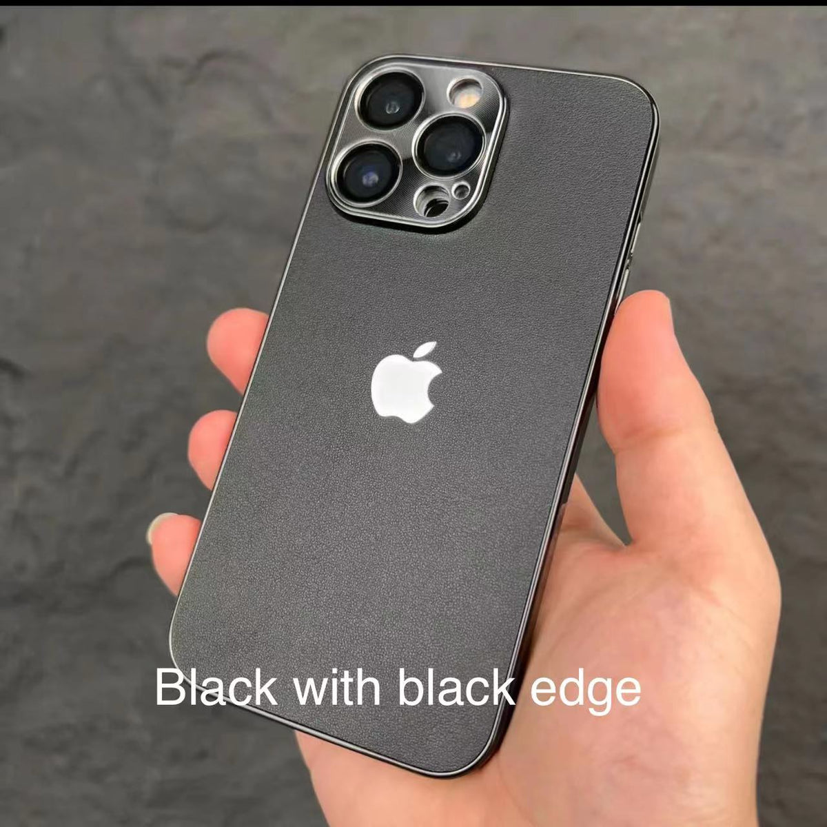 Metal goggles ultra-thin PC electroplated leather pattern hard shell iPhone phone case