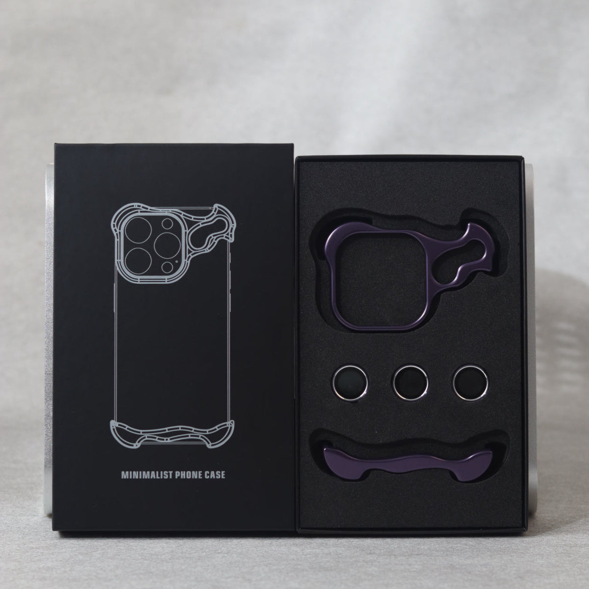 Apple16-12 special-shaped zinc alloy, metal corner pads, simple anti-fall bare metal feel, lens protection