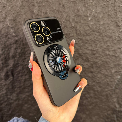 Apple 15-11 poŝtelefona ŝelo kreiva giroskopa malkunprema krampo magneta ŝarga protekta ŝelo
