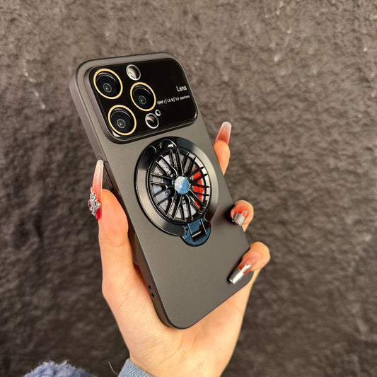 Apple 15-11 mobile phone case creative gyro decompression bracket magnetic charging protective case