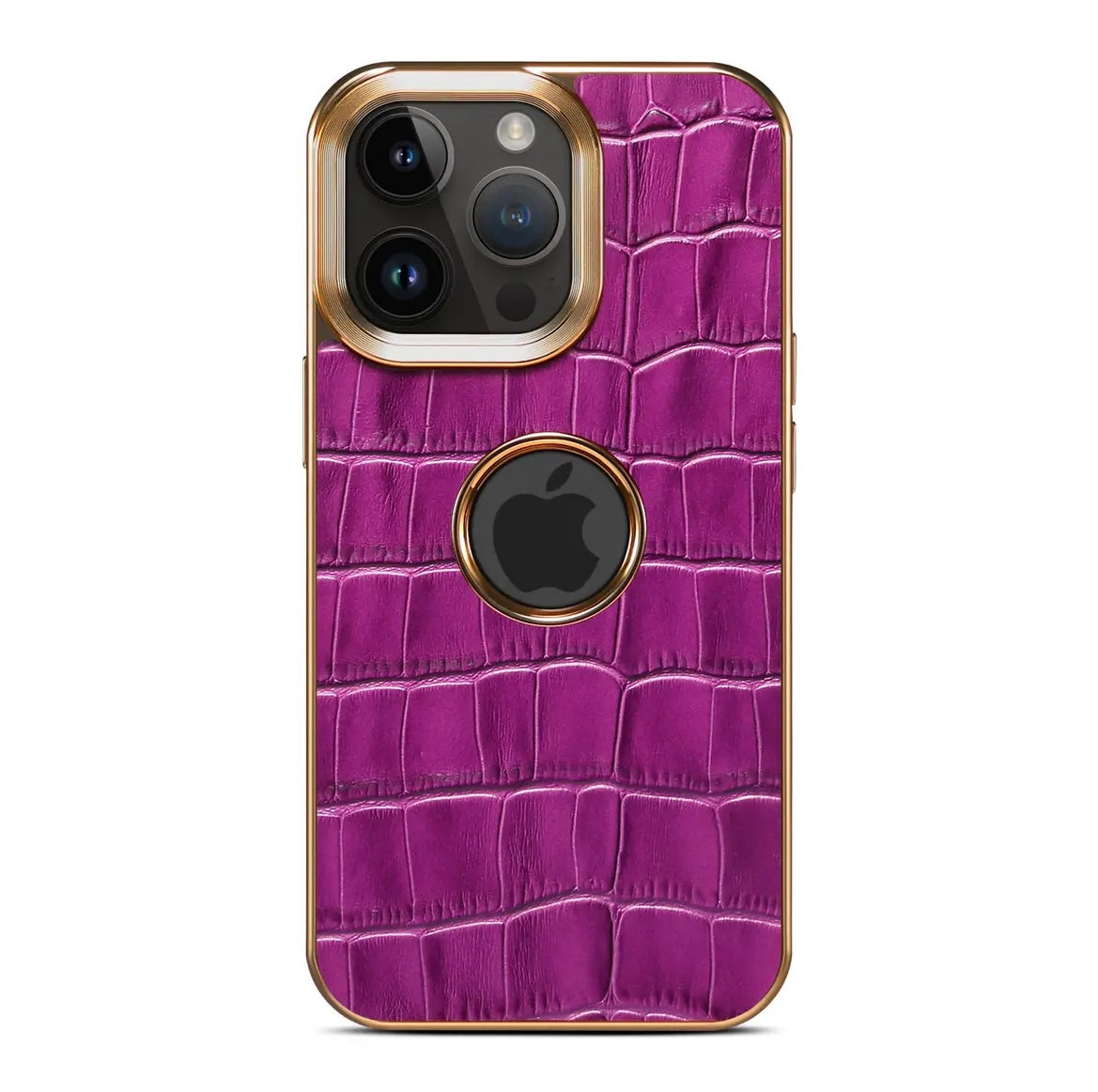 [First layer cowhide] Apple 15-12 genuine leather crocodile pattern mobile phone case, high-end anti-fall