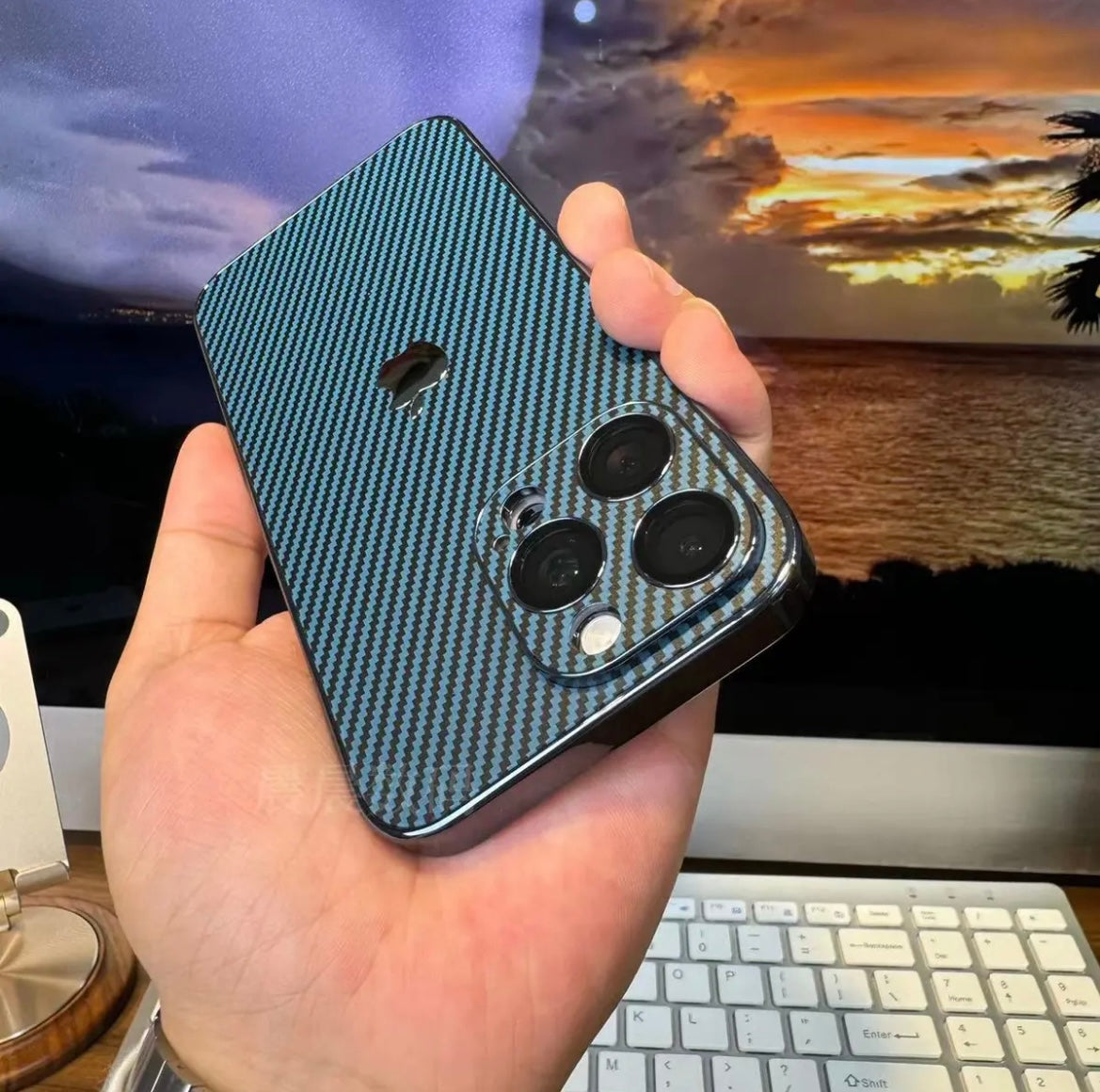 Apple 15~12 ultra-thin carbon fiber texture protective case