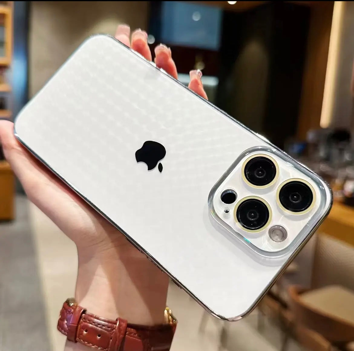 iPhone 15/11 all-inclusive lens scale frosted back panel electroplating mobile phone case