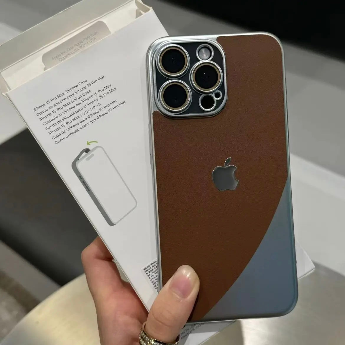 Apple 15/14/13/Double matte frosted full leather case