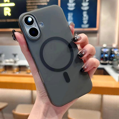 Taŭga por Apple-poŝtelefona ŝelo, glacia nebulo, mata, 16-12, magneta suĉado, plena pakaĵo kontraŭfala