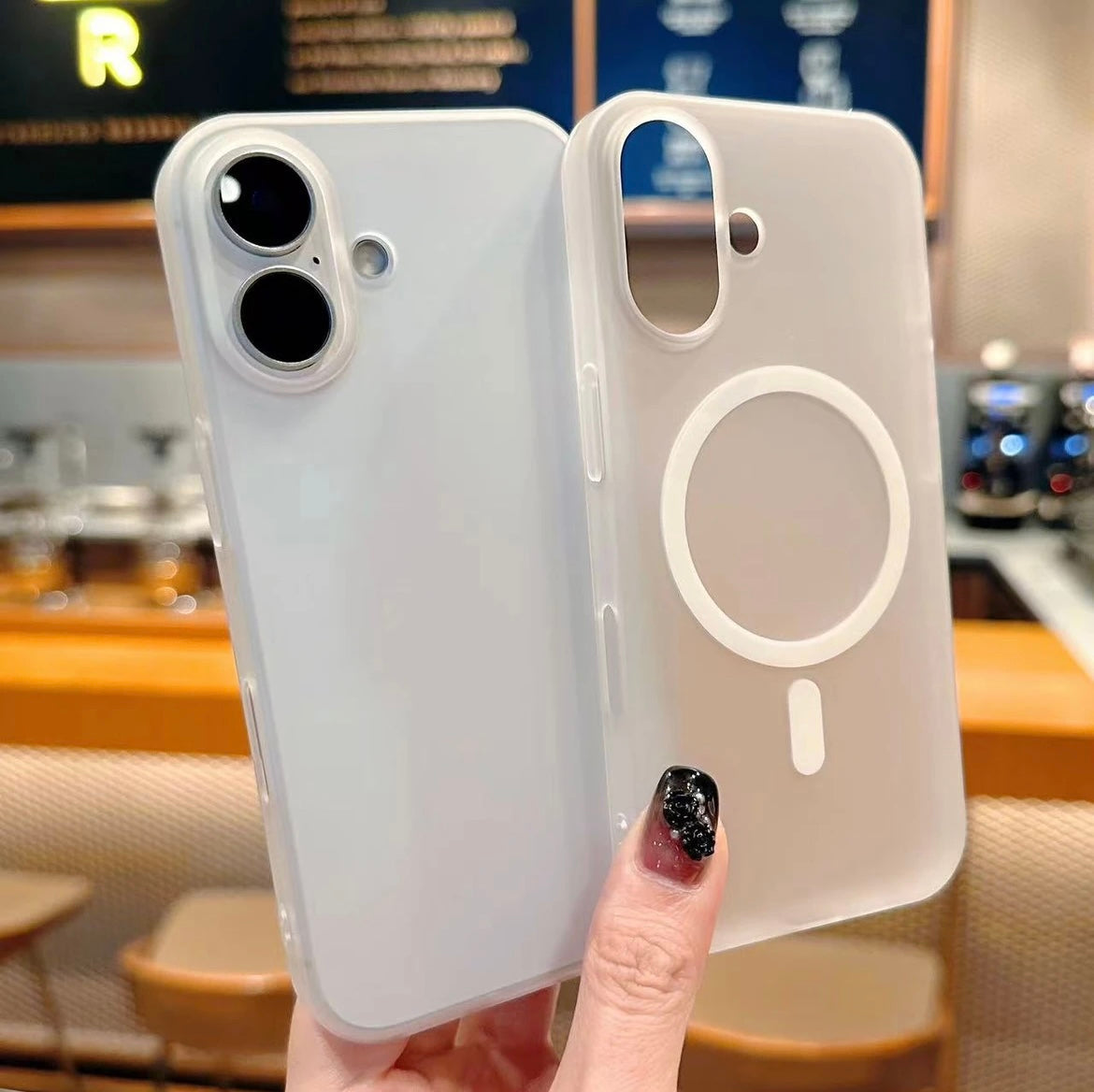 Taŭga por Apple-poŝtelefona ŝelo, glacia nebulo, mata, 16-12, magneta suĉado, plena pakaĵo kontraŭfala