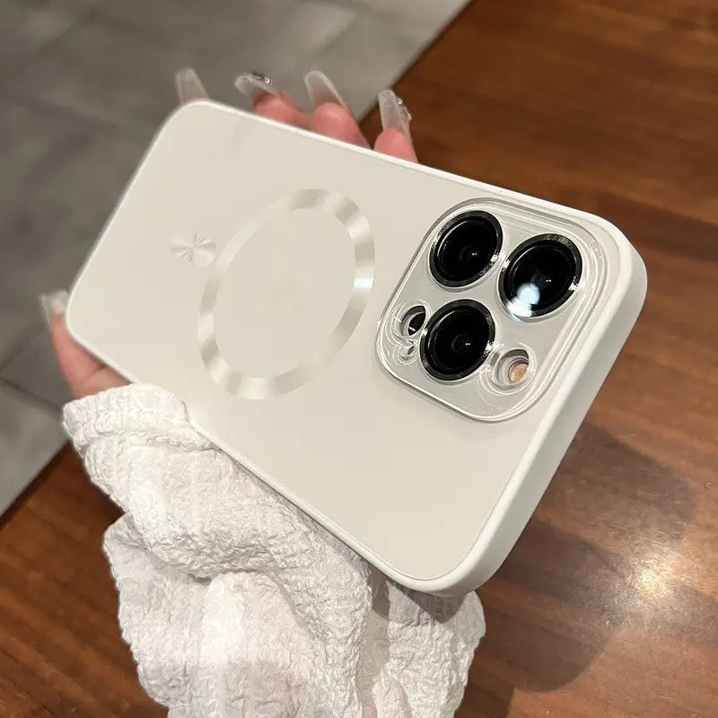 جراب Yubo مناسب لهاتف Apple 16-11 المحمول مع شحن مغناطيسي وتغطية كاملة وفيلم عدسة غير لامع 