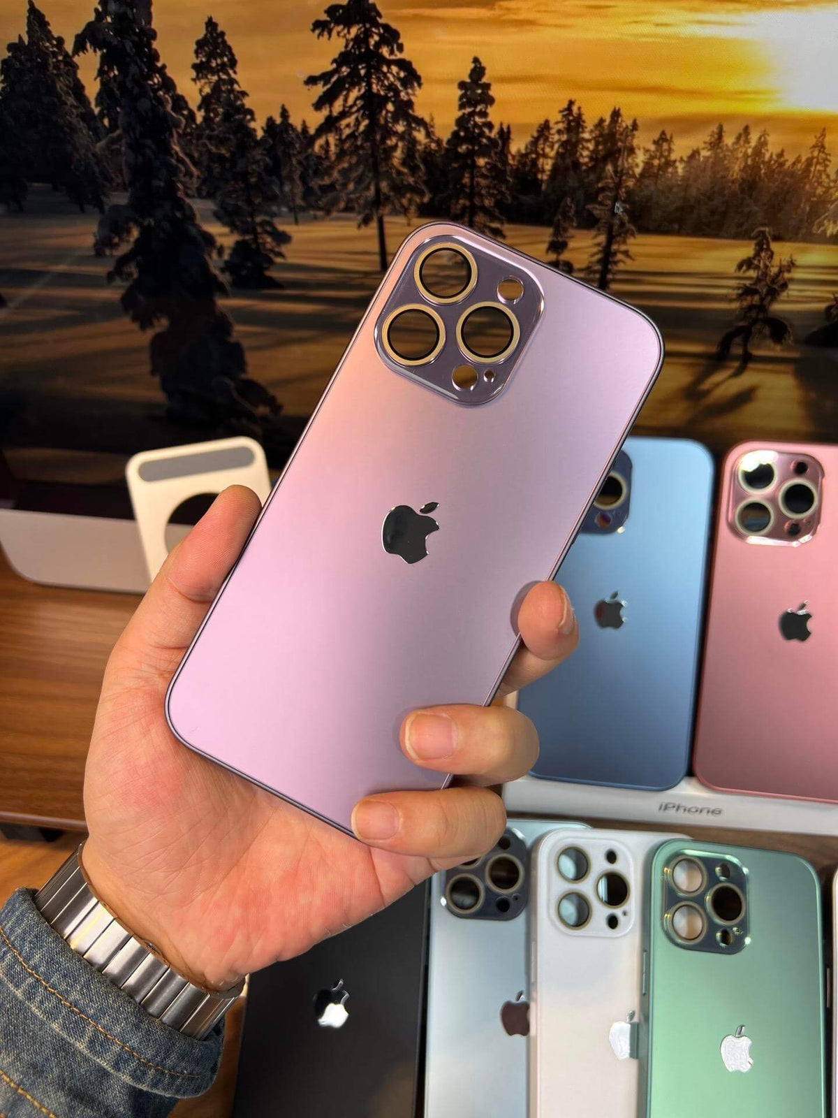 Apple 16-11 mobile phone case, high-end glossy matte, protective glasses and anti-fall all-inclusive