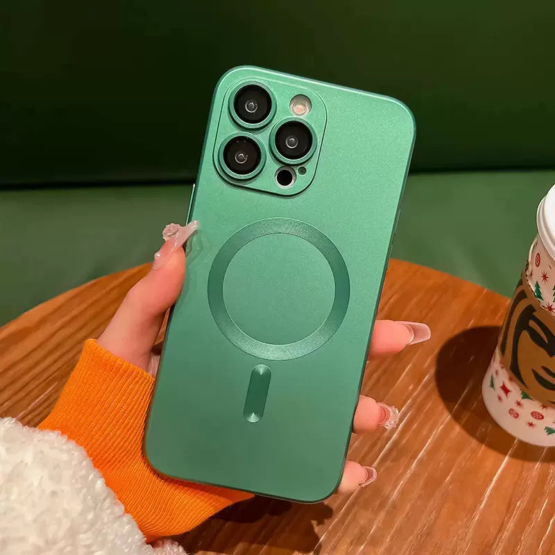 FROSTED SHIMMER ULTRA-THIN MAGSAFING IPHONE CASE WITH CAMERA PROTECTOR