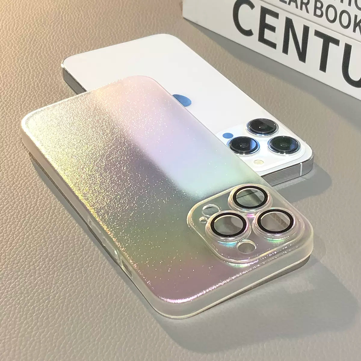 DAZZLING RAINBOW IPHONE CASE WITH CAMERA PROTECTOR