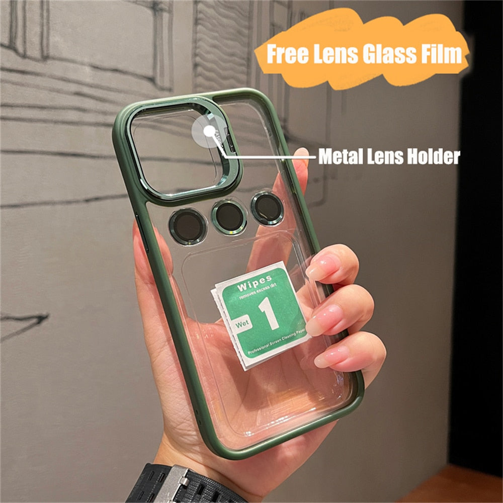 .Bracket.iPhone15 /12 mobile phone case with lens film