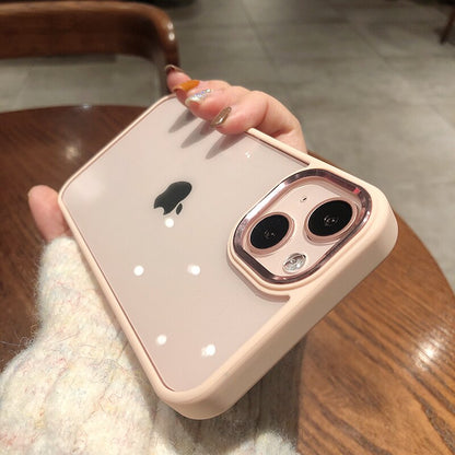 Acrylic Plating Transparent Case For iPhone