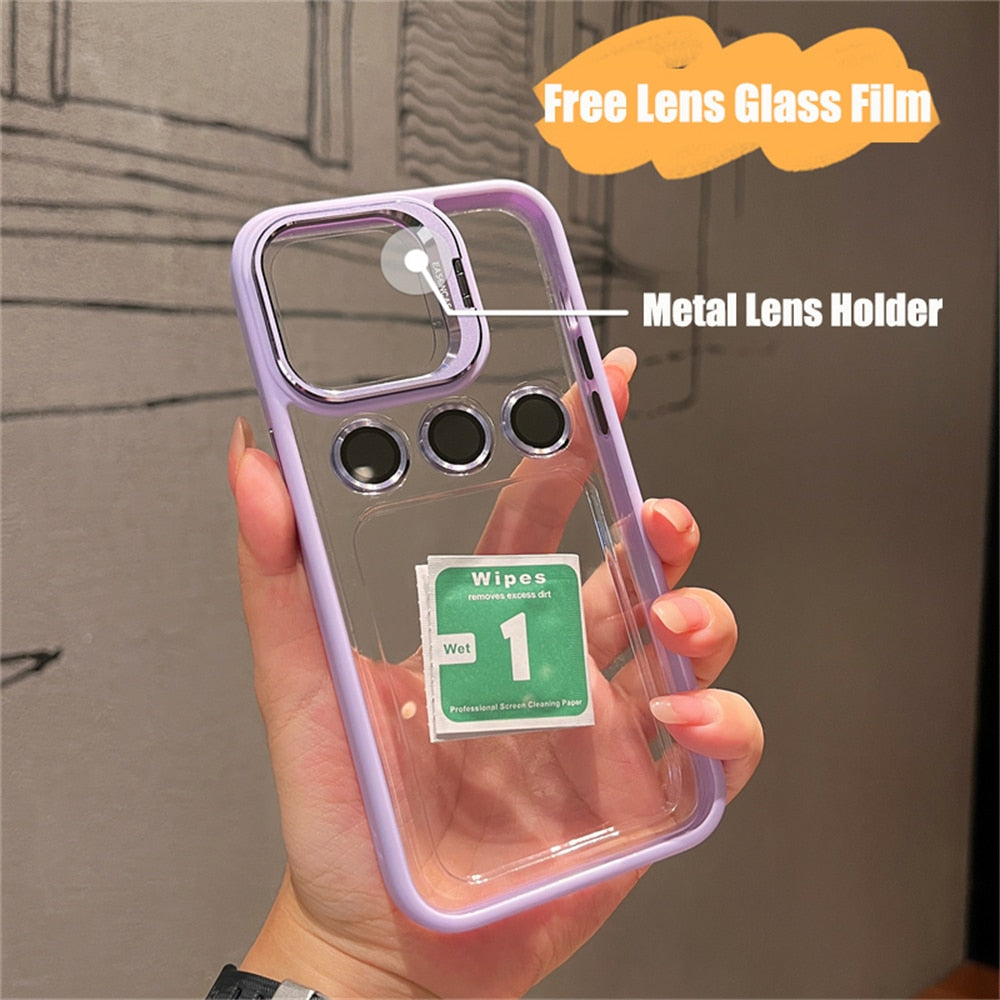 .Bracket.iPhone15 /12 mobile phone case with lens film