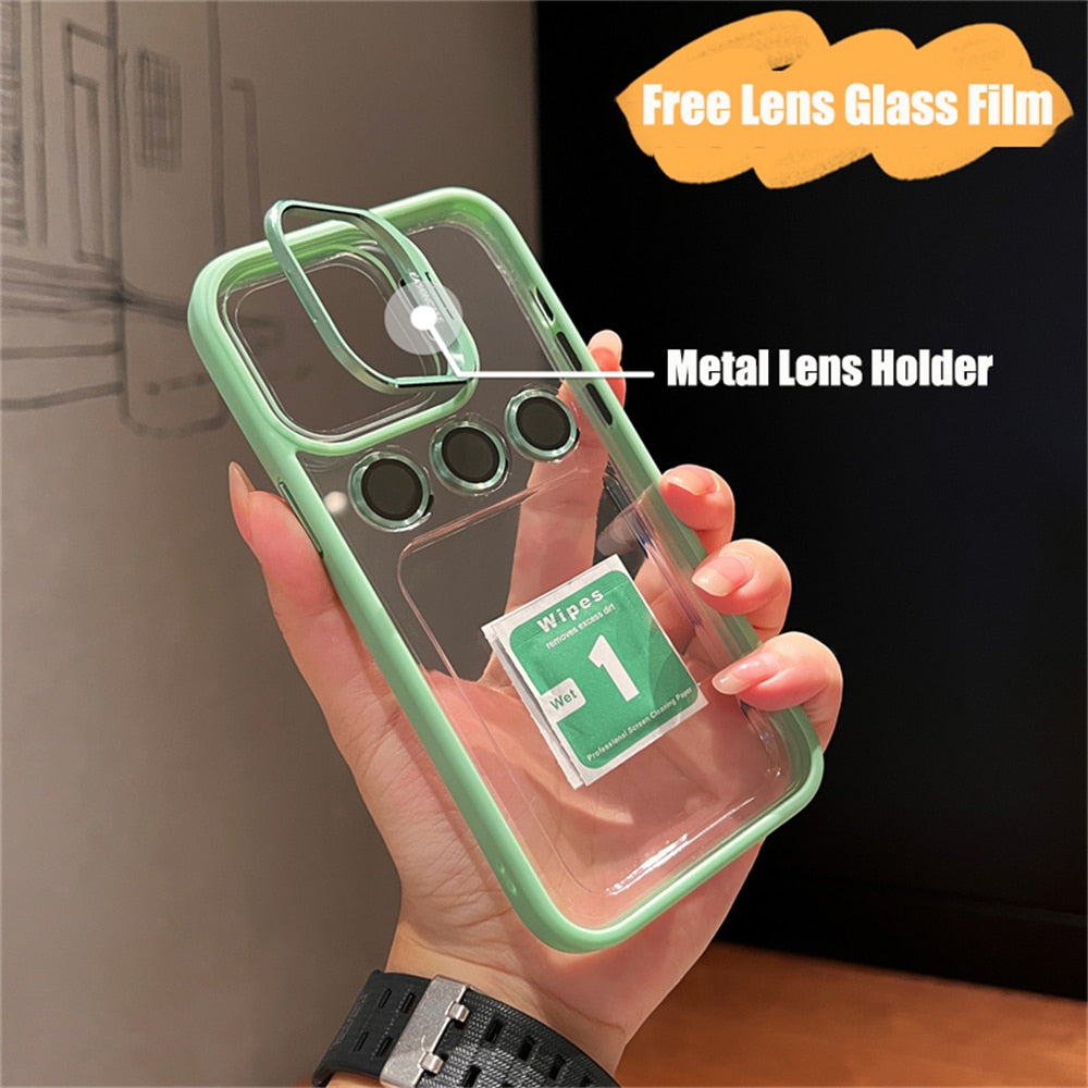 .Bracket.iPhone15 /12 mobile phone case with lens film
