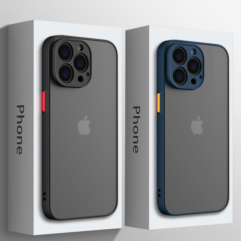 Poŝtelefona ŝelo por Apple 16-11, kontrasta koloro, mikro-mata, plena kovrilo, kontraŭfala, fingrospura, kontraŭsulka