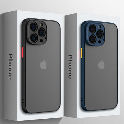 Poŝtelefona ŝelo por Apple 16-11, kontrasta koloro, mikro-mata, plena kovrilo, kontraŭfala, fingrospura, kontraŭsulka