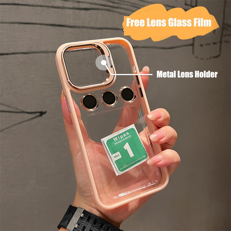 .Bracket.iPhone15 /12 mobile phone case with lens film