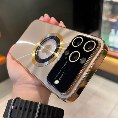 جراب ماج سيف أورورا مع ثقب الشعار لجهاز iPhone