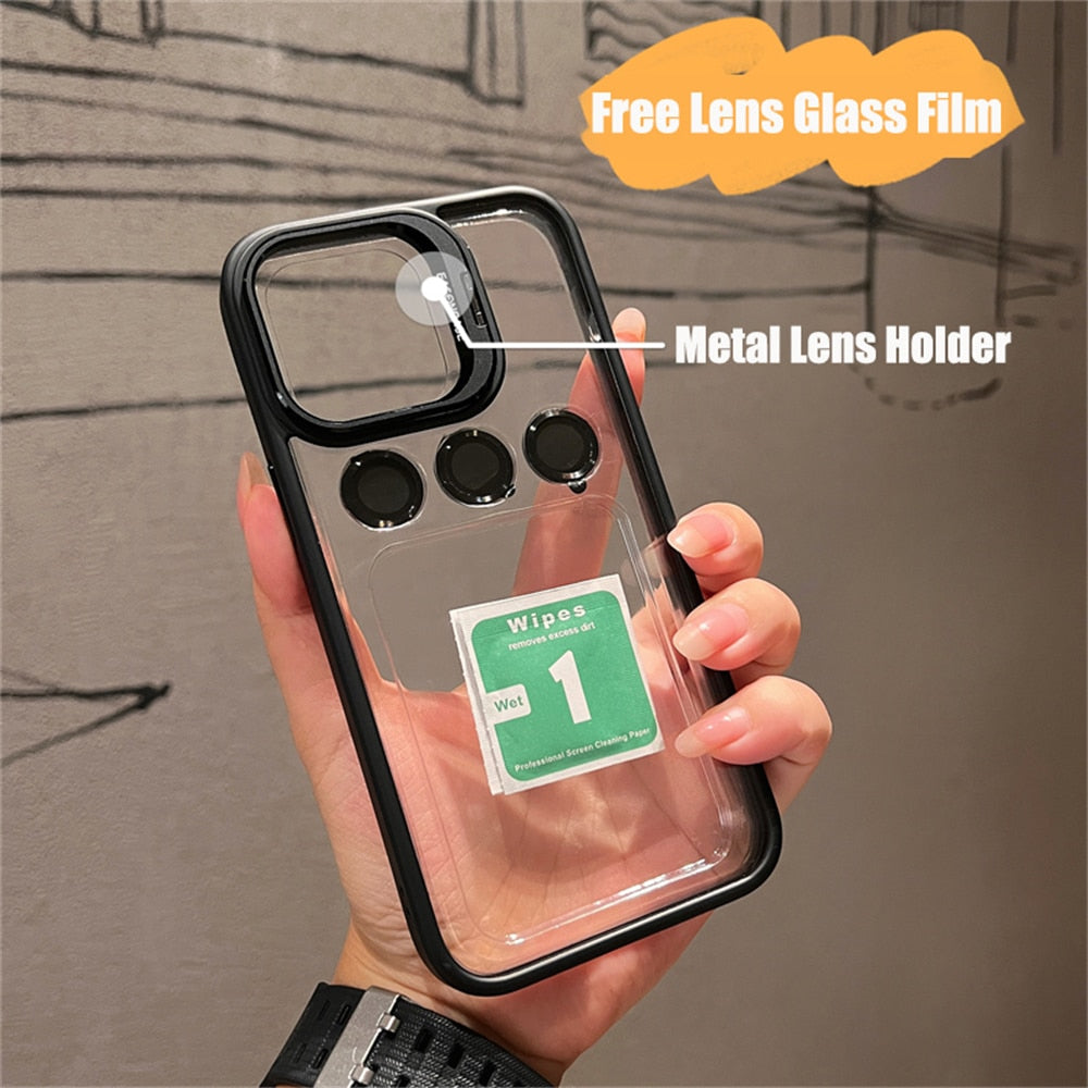 .Bracket.iPhone15 /12 mobile phone case with lens film