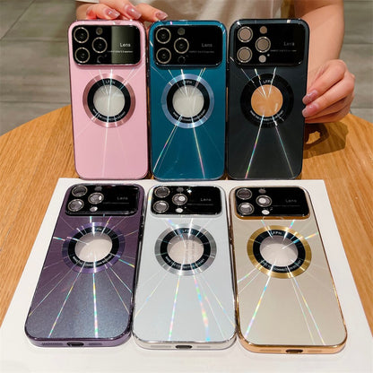 جراب ماج سيف أورورا مع ثقب الشعار لجهاز iPhone